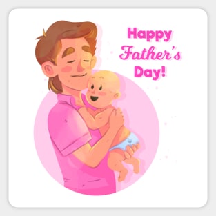 happy fathers day - father and son Sticker